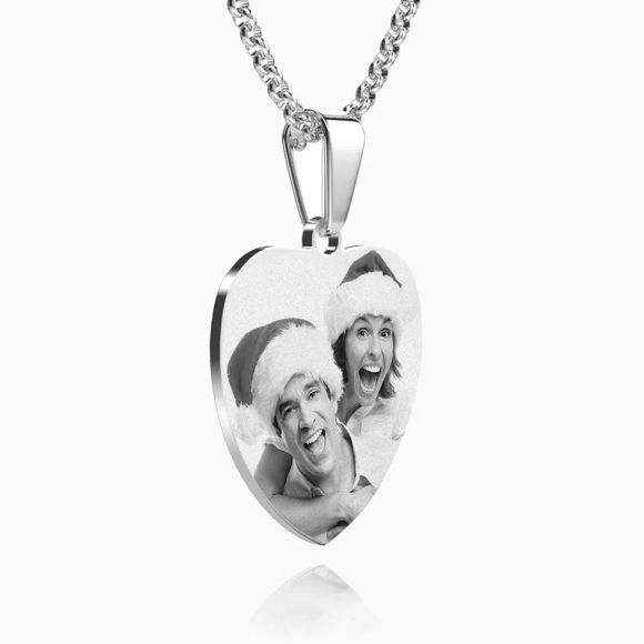 Picture of Personalized Calendar Photo Necklace Stainless Steel Christmas Gift For Her