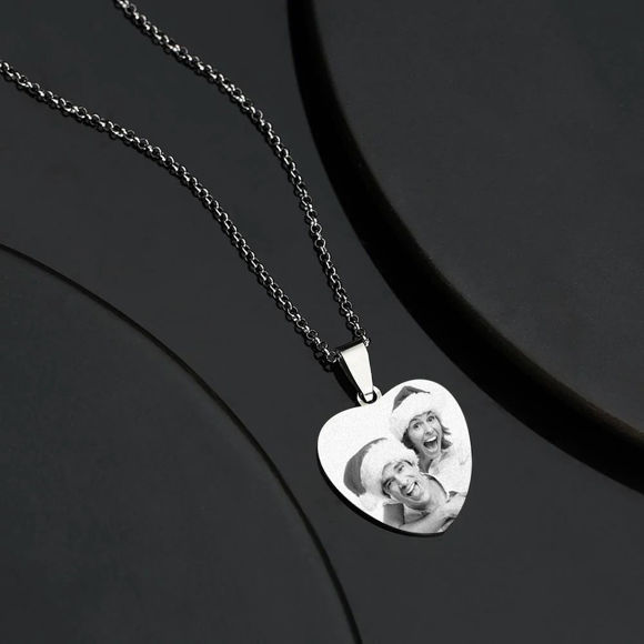 Picture of Personalized Calendar Photo Necklace Stainless Steel Christmas Gift For Her