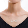 Image de Collier prénom Infinity en argent sterling 925 - Personnalisez avec n'importe quel nom ou pierre de naissance | Collier Prénom Personnalisé Argent 925