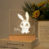 Image de Veilleuse lapin | Personnalisez-le avec le nom de votre enfant | Meilleure idée de cadeau pour un anniversaire, Thanksgiving, Noël, etc.