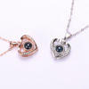 Image de Collier coeur avec image de projection personnalisée - Personnalisez avec n'importe quelle photo | Collier Photo Personnalisé en Cuivre ou Argent 925