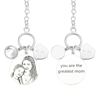 Image de Bracelet Tag gravé avec photo pour femme avec gravure en argent - Personnalisez avec n'importe quelle photo ou pierre de naissance | Bracelet pendentif personnalisé en argent sterling 925