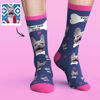 Image de Chaussettes Visage Personnalisées Série Bonbons Colorés Chaussettes Chien Douces Et Confortables - Chaussettes Visage Photo Drôle Personnalisées pour Hommes et Femmes - Meilleur Cadeau pour la Famille