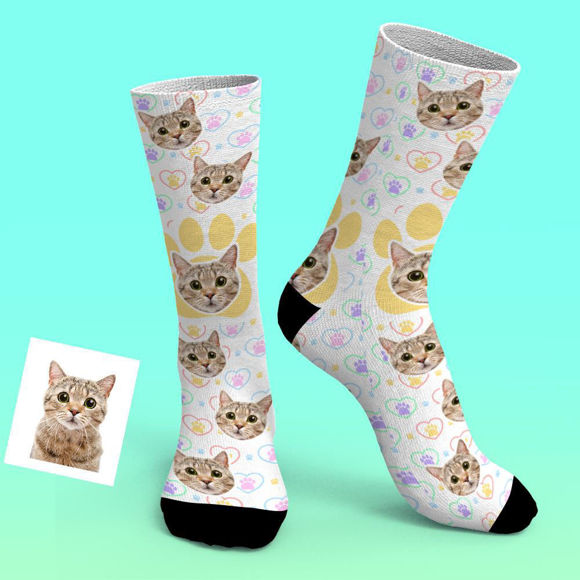 Image de Personalisierte Foto-Socken für Tierliebhaber – personalisierte lustige Foto-Gesichts-Socken für Männer und Frauen – bestes Geschenk für die Familie