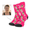 Image de Chaussettes photo personnalisées avec le texte de la meilleure maman - Chaussettes personnalisées avec photo amusante pour hommes et femmes - Meilleur cadeau pour la famille