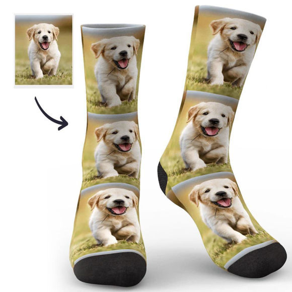 Image de Personnalisez vos chaussettes pour votre animal de compagnie - Chaussettes personnalisées avec photo amusante pour hommes et femmes - Meilleur cadeau pour la famille