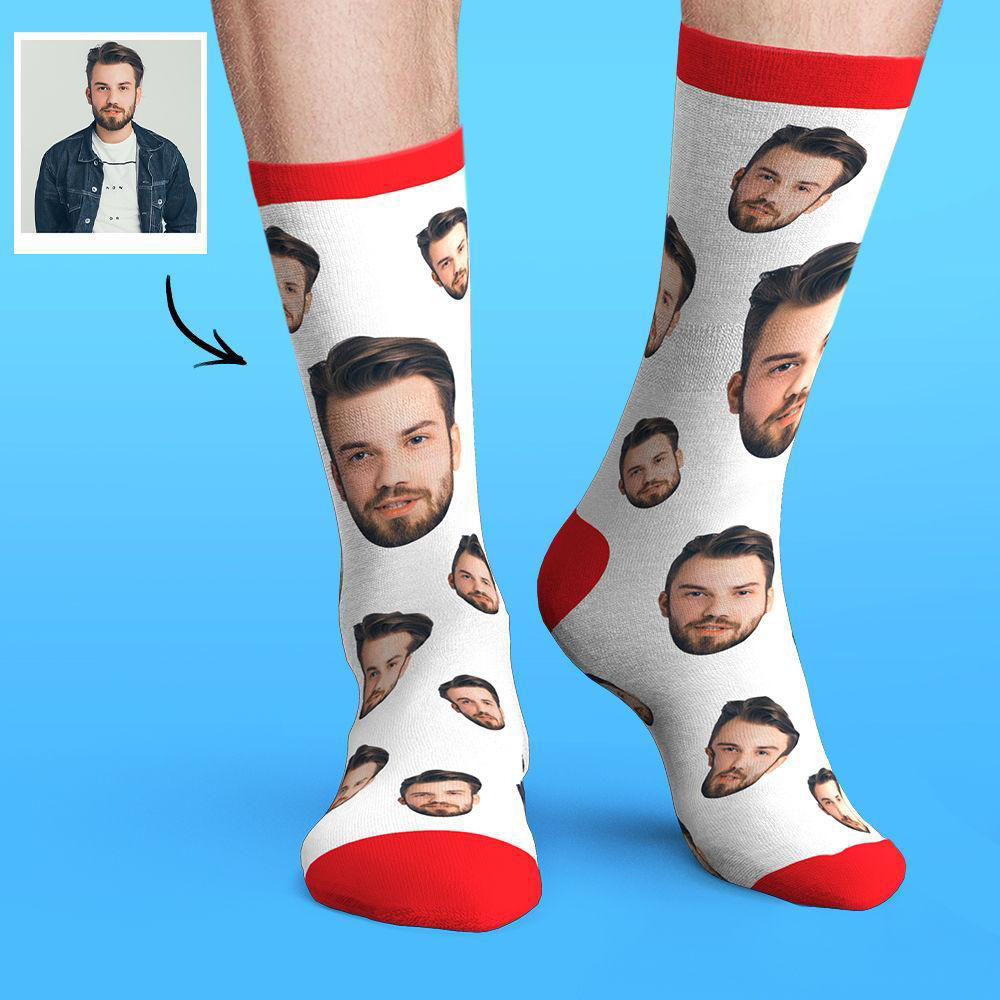 Custom Face Socks Colorful Candy Series Personalized Gifts & Engraved