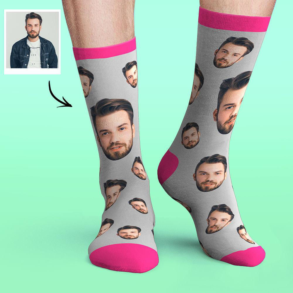 Custom Face Socks Colorful Candy Series - Personalized Gifts & Engraved ...