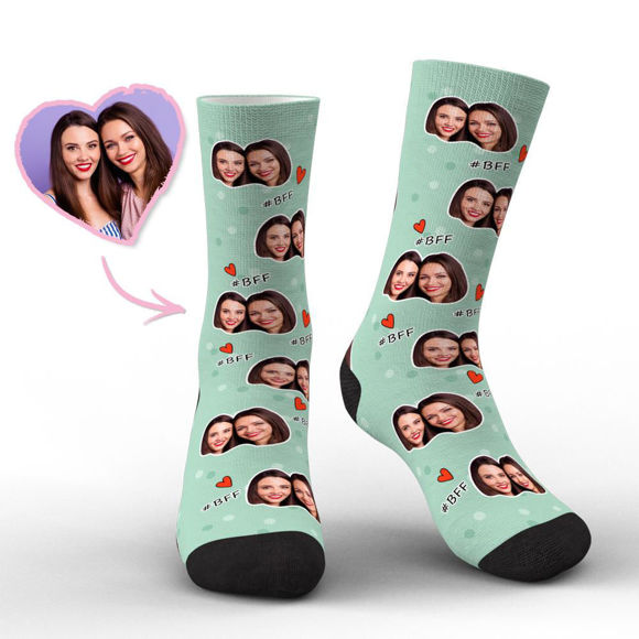 Bild von Benutzerdefinierte Gesichtssocken für beste Freunde Foto-Socken 