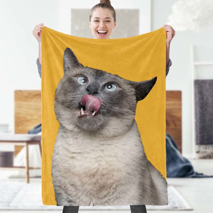 Afbeeldingen van Custom Photo Blanket | Custom Printy Pet Blanket | Pets Art Portrait Pet Gifts | Best Gifts Idea for Birthday, Thanksgiving, Christmas etc.
