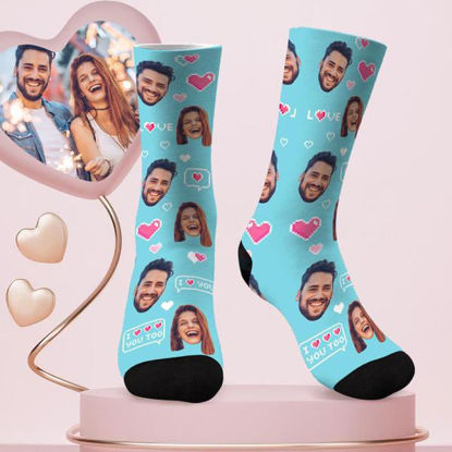 Imagen de Calcetines de cara personalizados para pareja - Coloridos 