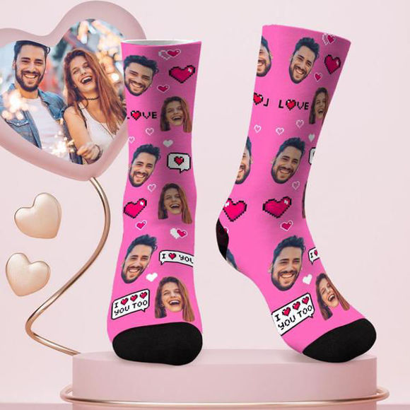 Picture of Custom Face Socks for Couple's - Colorful