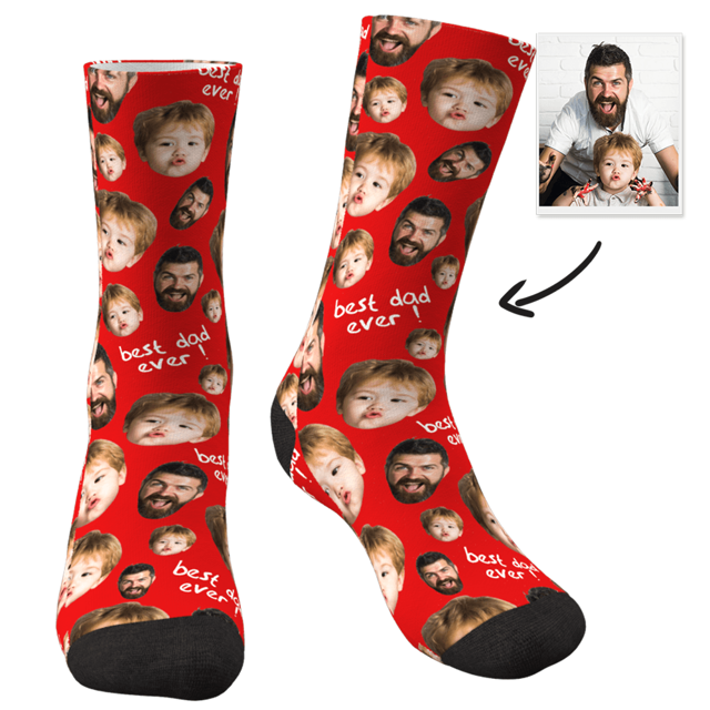 Picture of Custom Face Socks - Best Dad Ever