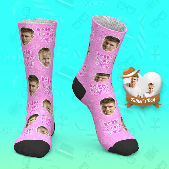 Picture of Custom Face Socks - Love Daddy