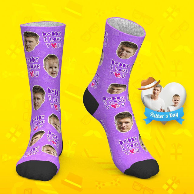 Picture of Custom Face Socks - Love Daddy