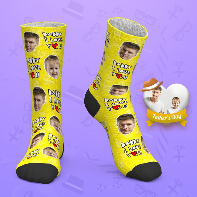 Picture of Custom Face Socks - Love Daddy