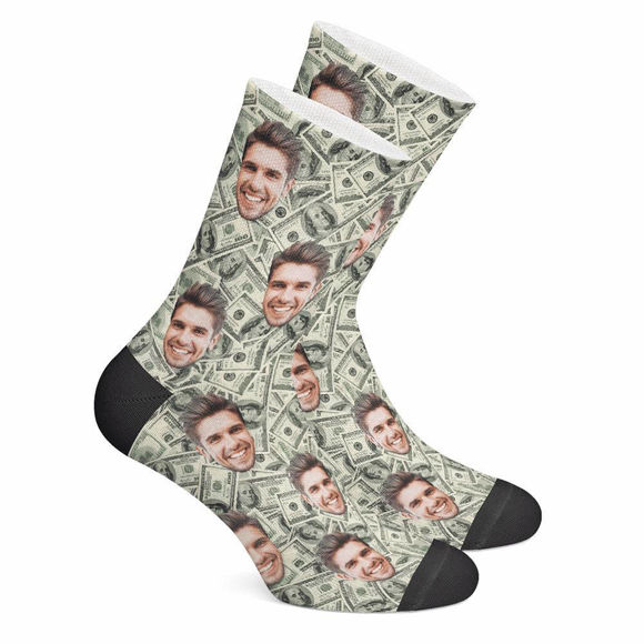 Picture of Custom Face Socks - Money
