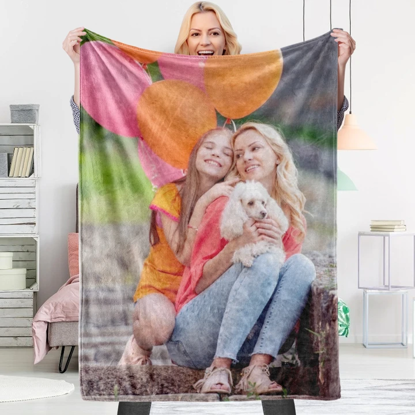 Afbeeldingen van Photo Blankets | Custom Gift | Personalized Blanket | Custom Memorial Blankets For Mother's Day Gift | Best Gifts Idea for Birthday, Thanksgiving, Christmas etc.