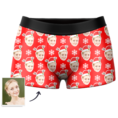 Afbeeldingen van Custom Christmas Gifts For Men's Boxer Briefs - Personalized Funny Photo Face Underwear for Men - Best Gift for Him
