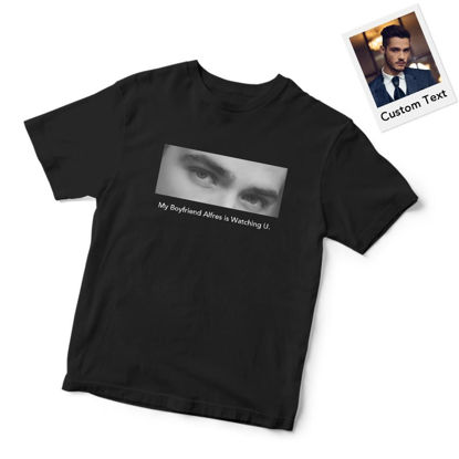 Afbeeldingen van Custom Photo Short Sleeve T-shirt - Couple Matching T-Shirt for Boyfriend & Girlfriend