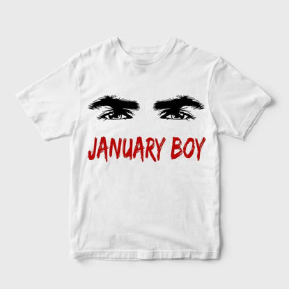 Afbeeldingen van Custom Photo Short Sleeve T-shirt  - Custom Comic Eyebrows Eyes Boy T-Shirts Personalized Month
