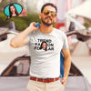Image de T-shirt Photo Personnalisé à Manches Courtes - T-Shirt Personnaliser Visage Drôle pour Femme et Homme