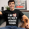 Image de T-shirt Photo Personnalisé à Manches Courtes - T-shirt I am Dog's Service Human Pet Lovers
