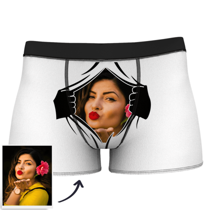 Afbeeldingen van Custom Face Mash Boxer Shorts With Photo Face - Personalized Funny Photo Face Underwear for Men - Best Gift for Him
