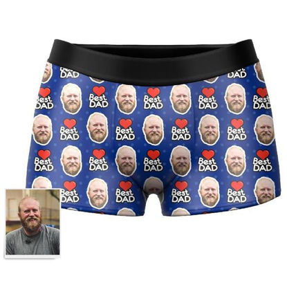 Afbeeldingen van Custom Boxer Shorts For Best Dad -  Personalized Funny Photo Face Underwear for Men - Best Gift for Him
