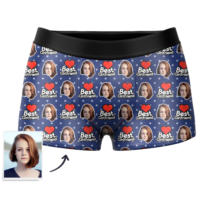 Picture of Custom Best Girlfriend Face Boxer Shorts For Gifts