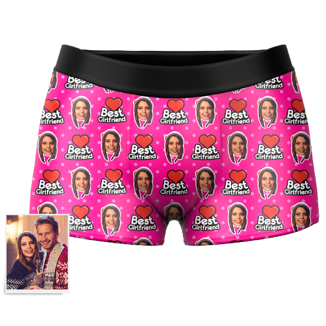 Picture of Custom Best Girlfriend Face Boxer Shorts For Gifts