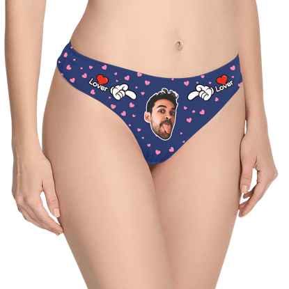 Afbeeldingen van Custom Ladies Thong Sexy - Personalized Funny Photo Face Underwear for Women - Best Gift for Her