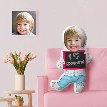 Image de Cadeaux personnalisés pour la fête des mères J'aime l'oreiller en forme de corps de maman ｜ Meilleure idée cadeau pour un anniversaire, Thanksgiving, Noël, etc.