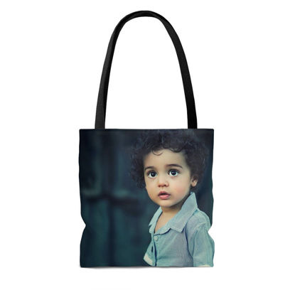 Image de Personalizza con la borsa tote con foto del tuo bambino | Migliore idea regalo per compleanno, ringraziamento, Natale, ecc.