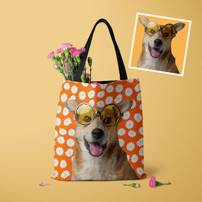 Afbeeldingen van Pet personalizado Pet Alpodia Superior Bold Bag Daisy Elementos con color de fondo personalizado | Mejor idea de regalos para cumpleaños, acción de gracias, Navidad, etc.