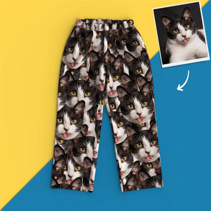 Image de Pantalon de pyjama multi-faces coloré personnalisé - Bas de pyjama unisexe photo personnalisé - Meilleur cadeau pour la famille et les amis