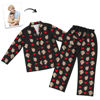 Image de Pyjama complet coloré d'amour personnalisé - Pyjama unisexe avec copie de visage personnalisé - Meilleur cadeau pour la famille, un ami