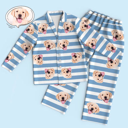 Image de Pyjamas personnalisés pour animaux de compagnie Pyjamas personnalisés pour votre chiot - Pyjama unisexe personnalisé avec copie de visage - Meilleur cadeau pour la famille, un ami