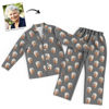 Image de Cadeau multicolore de pyjama personnalisé pour la maison - Pyjama unisexe avec copie de visage personnalisé - Meilleur cadeau pour la famille, un ami