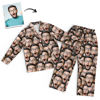 Image de Cadeau de pyjama pour animaux de compagnie multi-avatar coloré personnalisé - Pyjama unisexe avec copie de visage personnalisé - Meilleur cadeau pour la famille, un ami