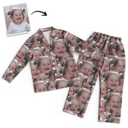 Image de Pyjama pantalon à manches longues multi-avatar personnalisé - Pyjama unisexe avec copie de visage personnalisé - Meilleur cadeau pour la famille, un ami