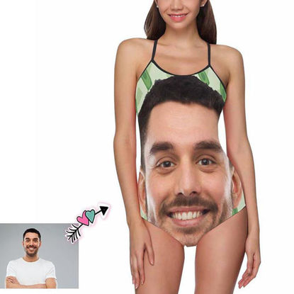 Image de Personnalisez le maillot de bain une pièce Bikini pour femme avec photo Funny Face - Maillots de bain multi-visages pour enterrement de vie de jeune fille - Meilleur cadeau d'été