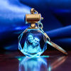 Image de Cadeau personnalisé de porte-clés photo en cristal 2D ou 3D en octogone - Porte-clés photo personnalisé - Cadeau d'amant d'animal de compagnie