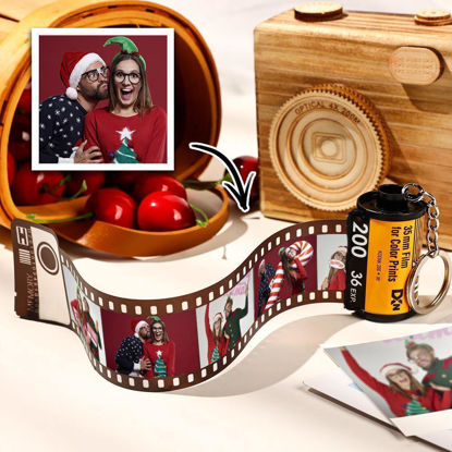 Afbeeldingen van Multiple Optional Header Photos Memorial Album Personalized 5-20 Photos Keychain Film Camera Roll Custom Gifts Christmas Gift
