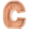 Imagen de Hucha de madera personalizada para niños y niñas, huchas grandes, 26 letras del alfabeto inglés-C, caja transparente para ahorrar dinero