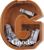 Imagen de Hucha de madera personalizada para niños y niñas, huchas grandes, 26 letras del alfabeto inglés-G, caja transparente para ahorrar dinero