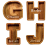 Imagen de Hucha de madera personalizada para niños y niñas, huchas grandes, 26 letras del alfabeto inglés-H, caja transparente para ahorrar dinero