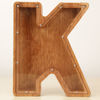 Imagen de Hucha de madera personalizada para niños y niñas, huchas grandes, 26 letras del alfabeto inglés-K, caja transparente para ahorrar dinero