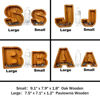 Imagen de Hucha de madera personalizada para niños y niñas, huchas grandes, 26 letras del alfabeto inglés-X, caja transparente para ahorrar dinero