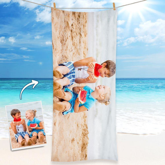 Imagen de Toallas de baño con foto personalizadas para niños